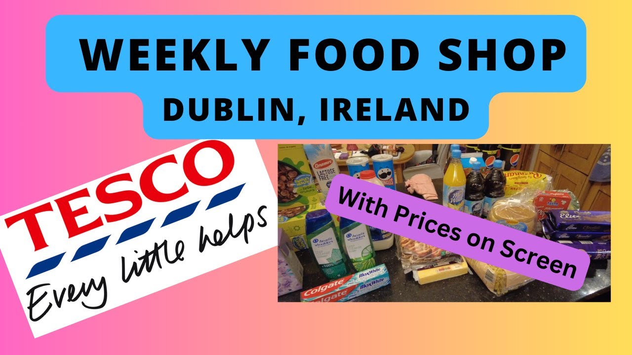 Weekly Tesco Shop With Prices on Screen! Son's home alone for 8 days! YouTube