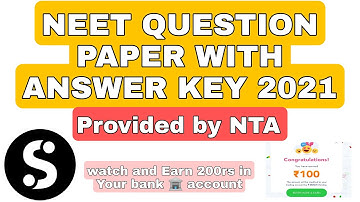 Neet 2021 question paper answer key in english code m5 video with pdf
