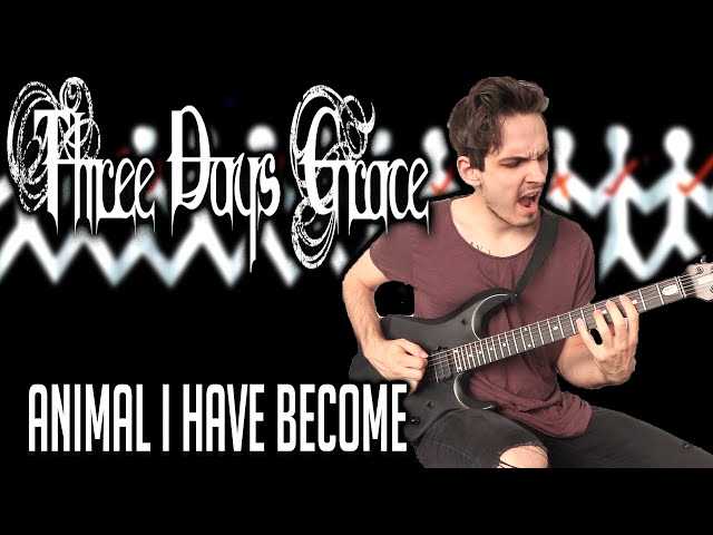 Three Days Grace | Animal I Have Become | GUITAR COVER (2020) + Screen Tabs class=