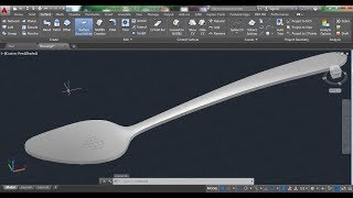 AutoCAD 3D, how to create spoon, loft command