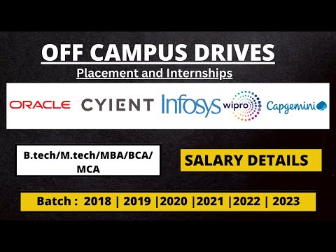 Infosys, Capgemini, Wipro, Oracle, Cyient Off Campus drive | Fresher Eligible| 2018-2023 | Apply Now