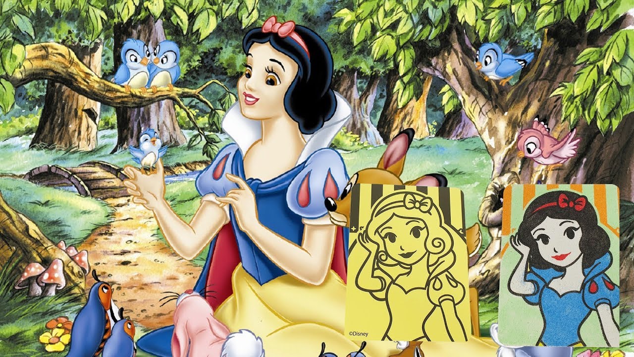 Disney Princess Snow White Sand painting (ภาพวาดหิมะเจ้าหญิงดิสนีย์หิมะ