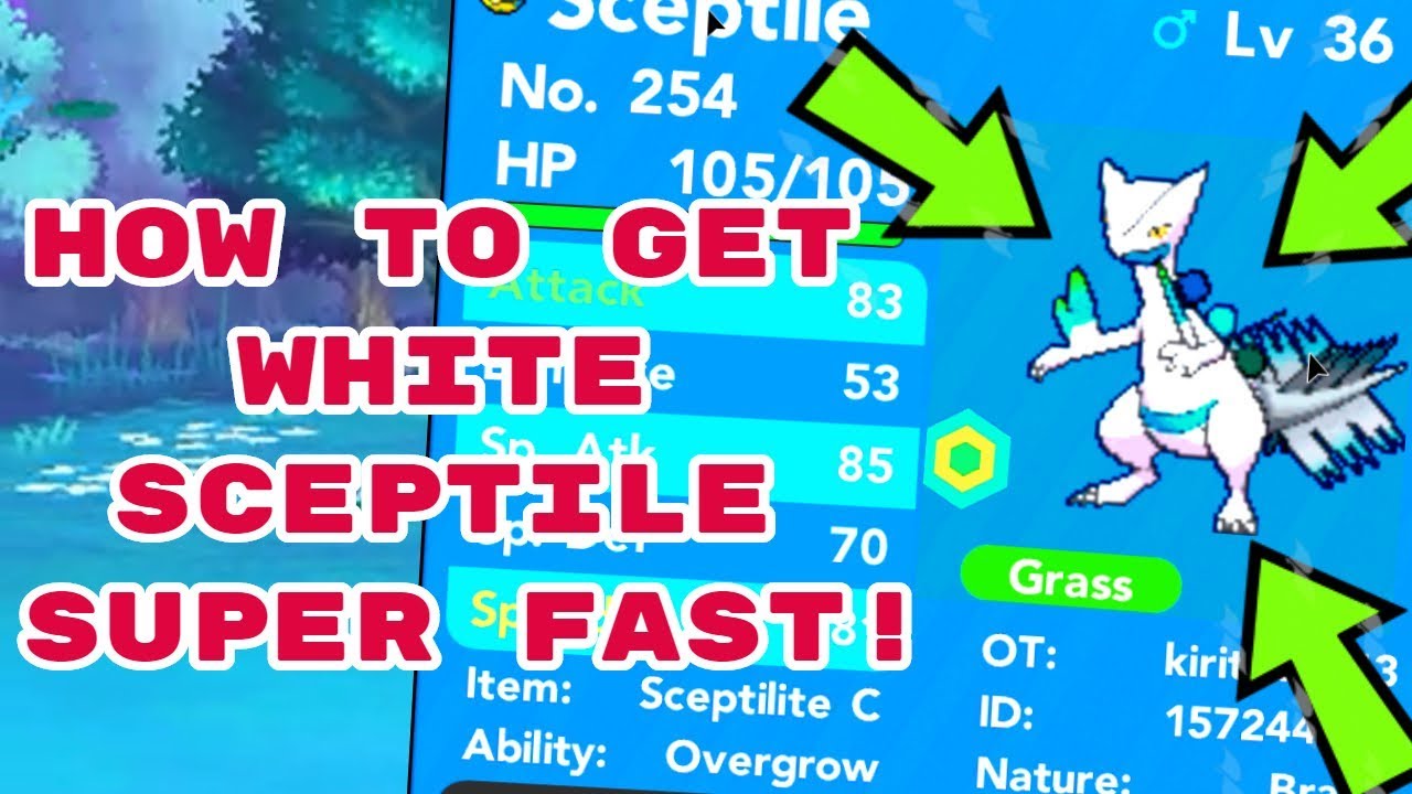 How To Get White Sceptile Fast In Pokemon Brick Bronze Roblox By Starsudip - i caught latios in roblox pokemon brick bronze pokemon