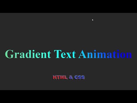 Как добавить анимацию цветов внутри текста используя HTML & CSS || Gradient Text Animation CSS