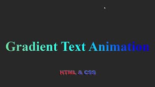 Как добавить анимацию цветов внутри текста используя HTML & CSS || Gradient Text Animation CSS