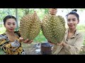 How to make durian fruit ice cream recipe with my sister - Amazing cooking