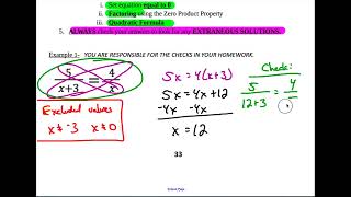 Solving Rational Equations   Day 1 Lesson