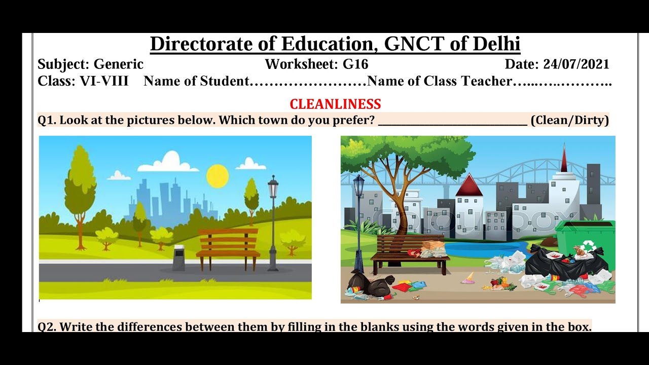 WORKSHEET 16  GENERIC CLASS 6 TO 8 (BOTH MEDIUM) FRIDAY 24 JULY 2021