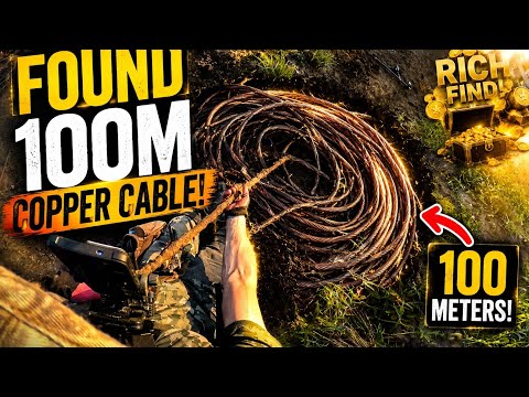 100 METERS COPPER CABLE❗Found while Metal Detecting ⚡Now I can buy a new Car 😭👍