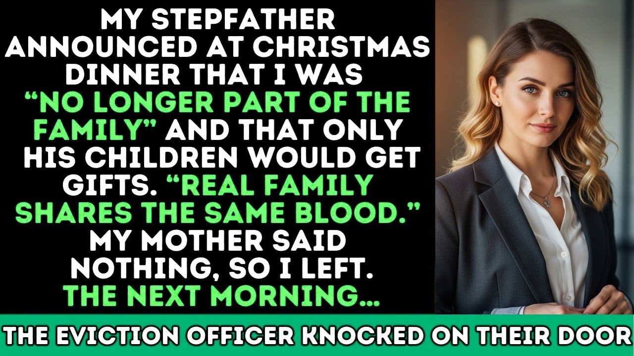 My Stepfather Banned Me From Christmas, “You’re Not Real Family,”  The Next Day An Eviction Offi