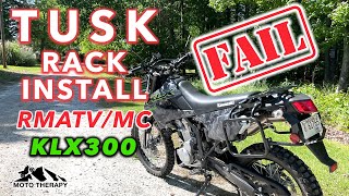 Tusk Top/Pannier Rack Installation on a KLX300 | FAILURE!