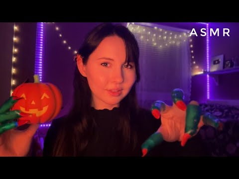 ASMR~1+HR Clicky Mouth Sounds, Hair Play, Spiderweb Plucking, Mic Triggers etc. 👻🎃✨
