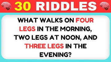 30 Riddles That Will Test Your Brain Speed | Brain Teasers & Riddle Quiz