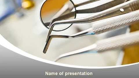 Dental Instruments PowerPoint Template by PoweredTemplate.com