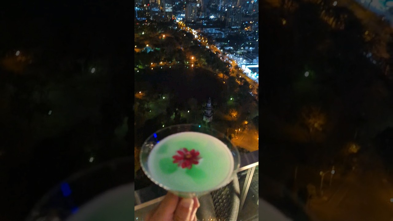Enjoy a cocktail at HI-SO rooftop bar on Sathon Rd in Bangkok