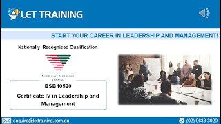 BSB40520 Certificate IV in Leadership and Management