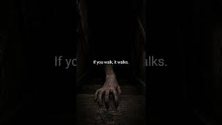 Why do you run up the dark stairs? 🪜 Don't look behind you. 👁️ #horror #mystery #creepy #shorts