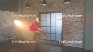Professional Couple Dancing Tango In Retro Studio