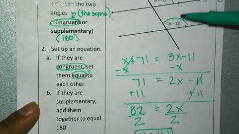 7.06 Solving Parallel Lines and Transversals Congruent