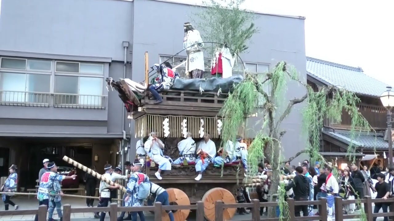 佐原の大祭 秋祭り 令和7年10月12日 下川岸区 小野川沿い曳き廻し