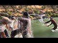 Nomadic friends go fishing