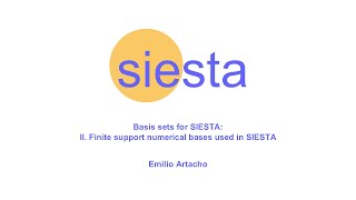 Basis sets for SIESTA: II. Finite support numerical bases used in SIESTA screenshot 3