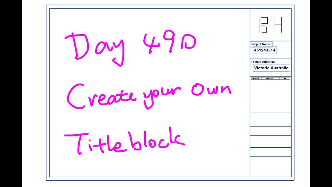 Everyday Revit (Day 490) - Build your own titleblock - YouTube