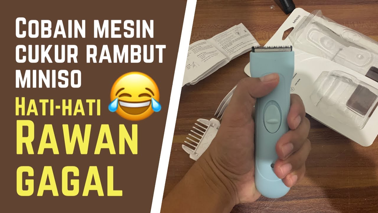  Unboxing Test Mesin  Cukur  Rambut  Miniso Hair Clipper 