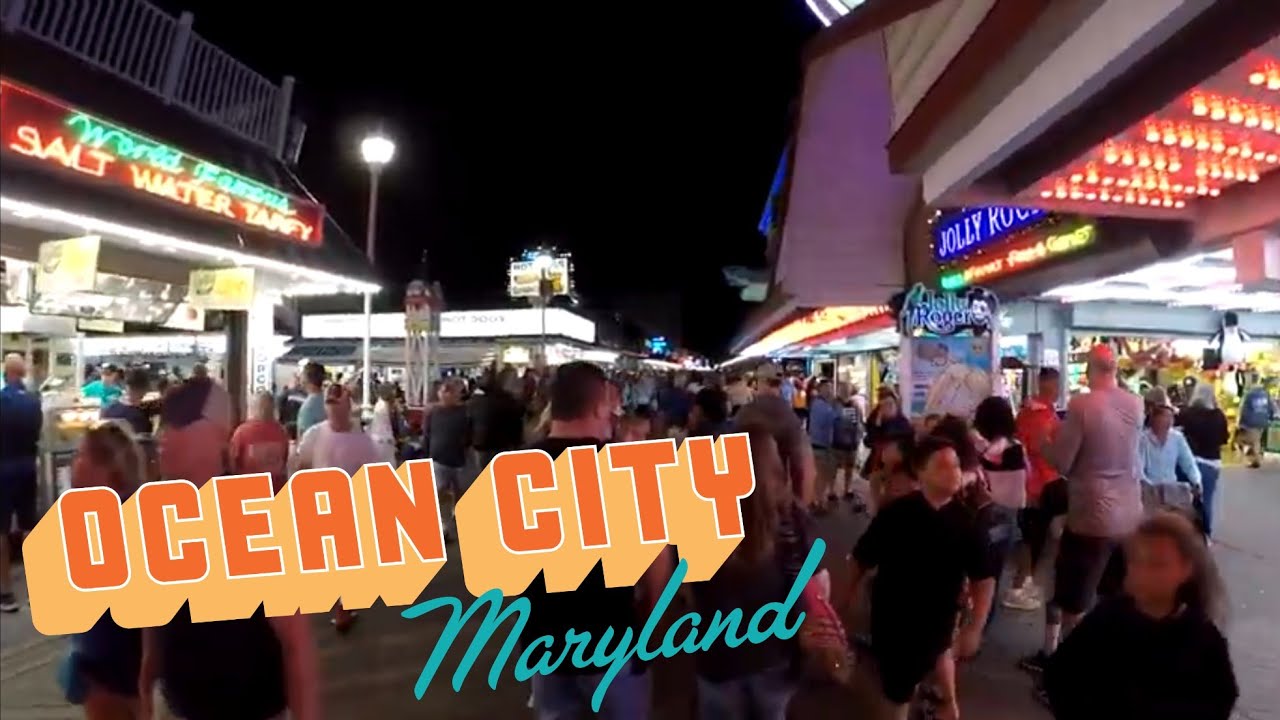 Ocean City Maryland Boardwalk Day And Night Youtube