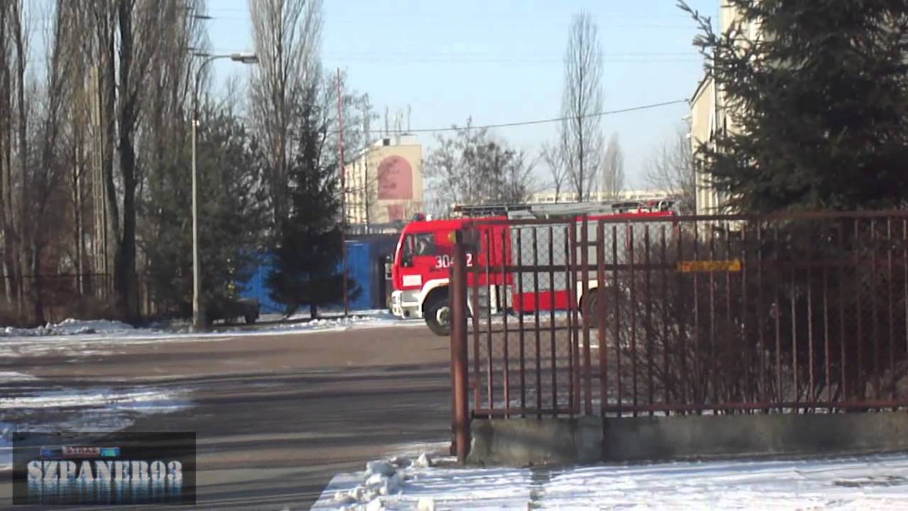 JRG-4 Łódź: Wyjazd alarmowy sekcji gaśniczej do pożaru- 304[E]21 oraz NOWA Scania 304[E]25