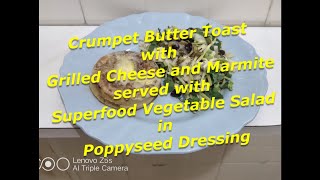 Stay Home Work from Home - The Making of Crumpet Butter Toast with Grilled Cheese and Marmite