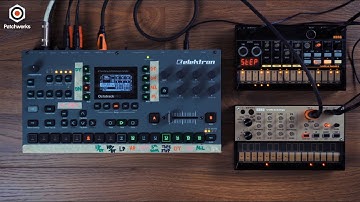 Volca Beats, Volca Keys, and Octatrack MK2 workout with EZBOT!