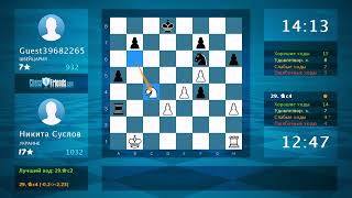 Chess Game Analysis: Никита Суслов - Guest39682265 : 1-0 (By ChessFriends.com)