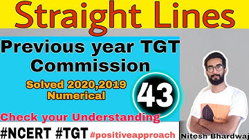 Previous year TGT commission Non Medical solved / Straight line by Nitesh Bhardwaj