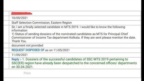 Ssc Mts 2019 Department Allocation, Joining Letter