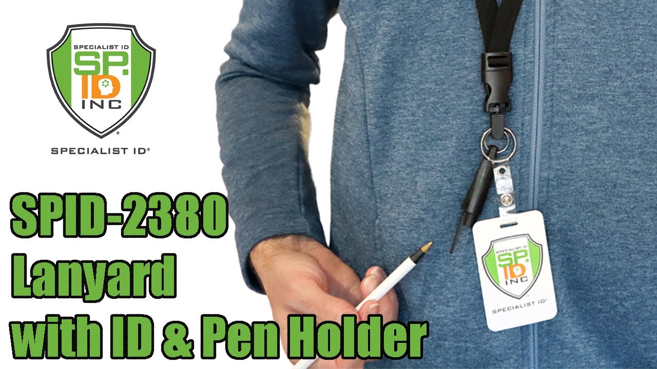 Breakaway Lanyard with ID Badge and Pen Holder Plus Detachable Key Chain  Ring SPID-2380 