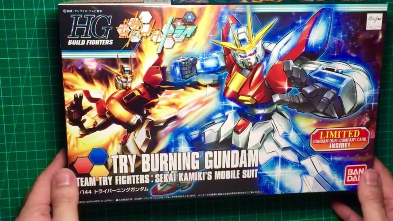 NEW Try Burning Gundam unboxing - YouTube
