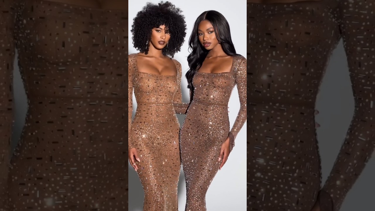 The Perfect🥀Our Long Sleeve Evening Gown in Almond🤎 