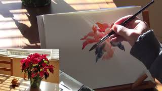 Painting Poinsettias in Watercolor(Dec 22 2017)
