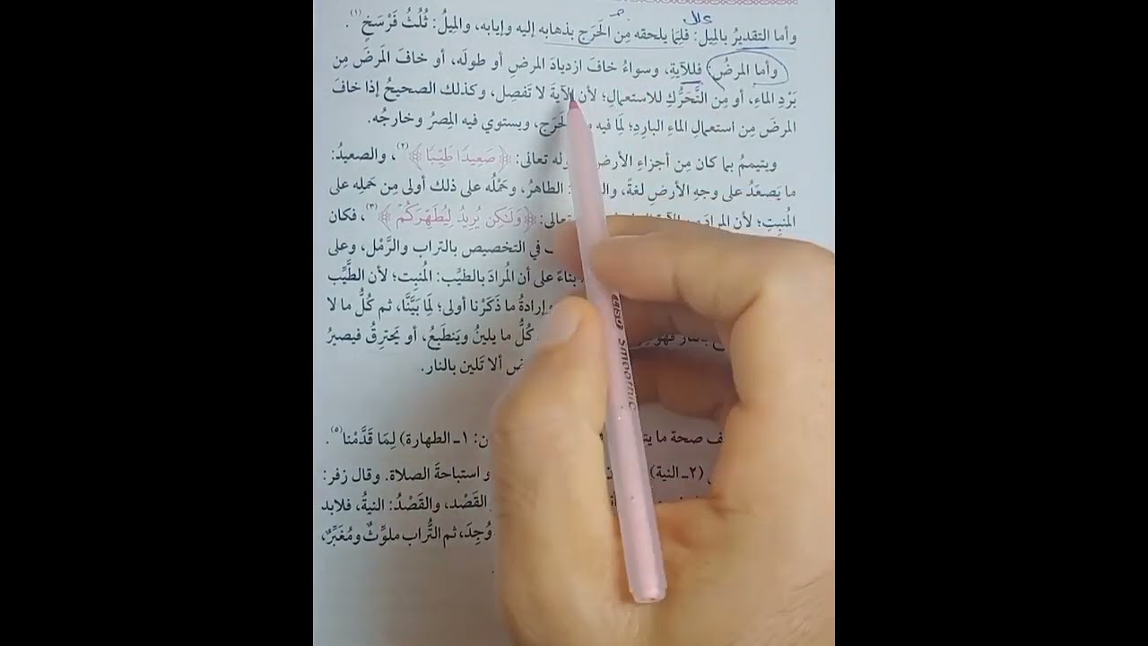 باب التيمم فقه حنفي تيرم أول للصف الاول الثانوي الازهري