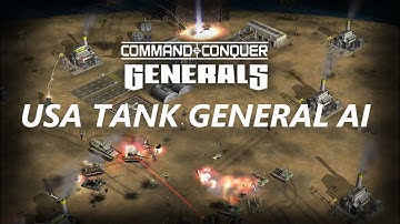 USA Laser vs 7 USA Tank generals new hard AI  Command & Conquer TM Generals Zero Hour MOD REVEAL.