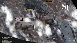 Satellite images show aftermath of shelling in Kharkiv