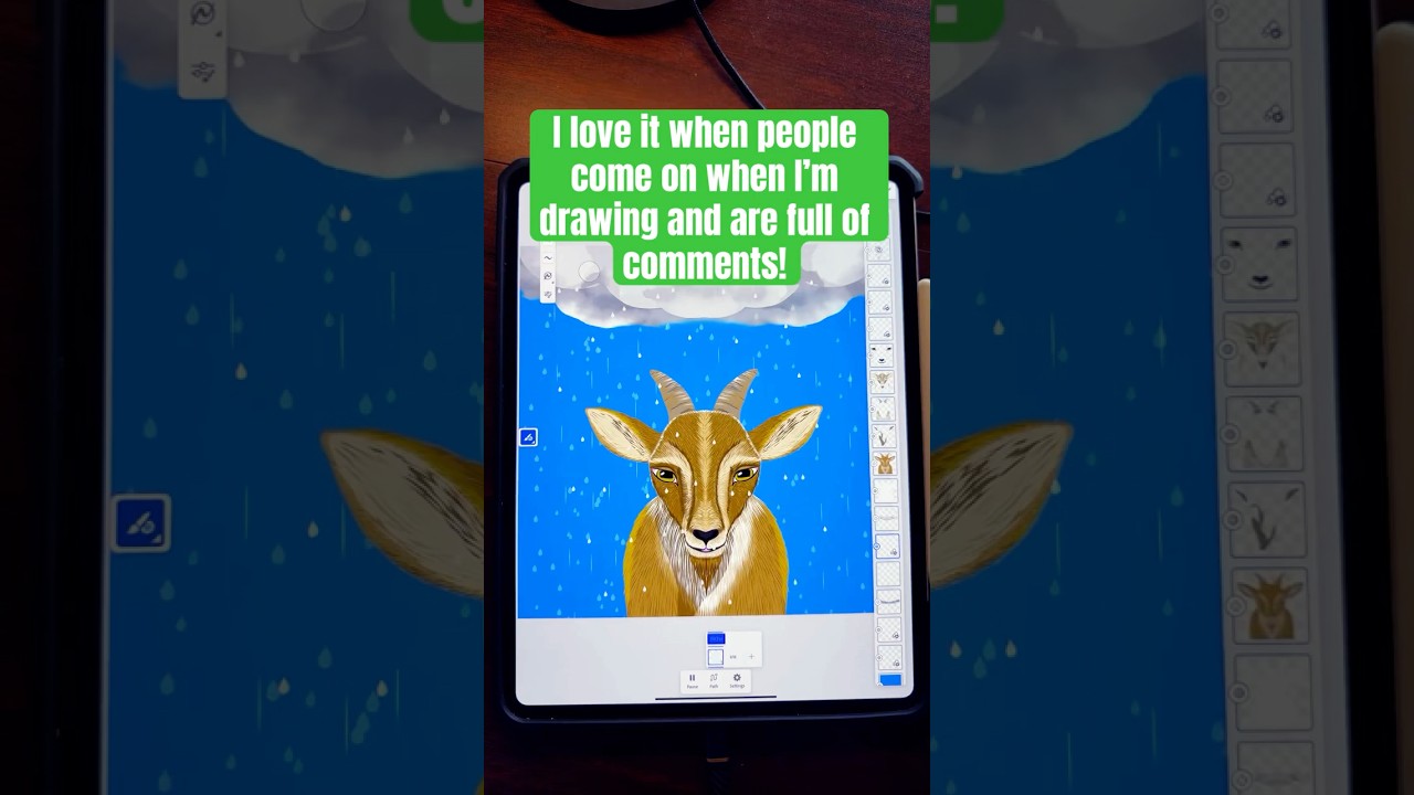 So fun to draw rain with YouTube friends today!