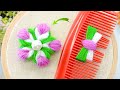 Super Easy Woolen Flower Making Idea with Hair Comb- Hand Embroidery Amazing Trick