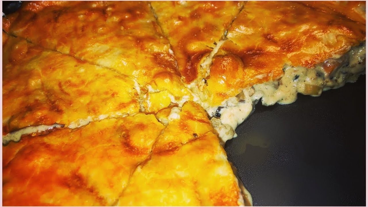 Tourte au poulet, champignons et crème | MonPetitTablier