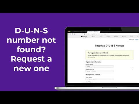 D-U-N-S not found? Request a new one