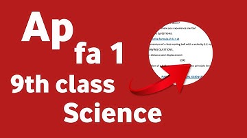 Ap fa1 9th class Science question paper || Ap 9th Class Fa-1 Science question paper 2022
