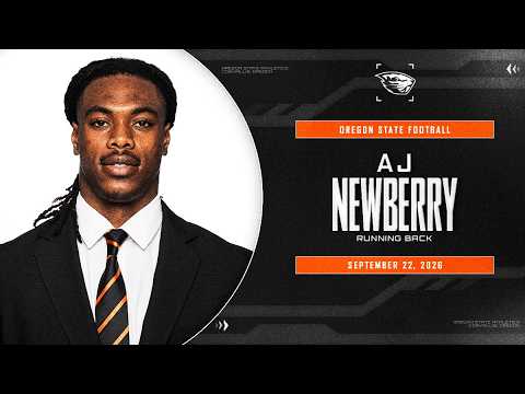 Oregon State Football: AJ Newberry Meets The Media (Sept. 22, 2026)