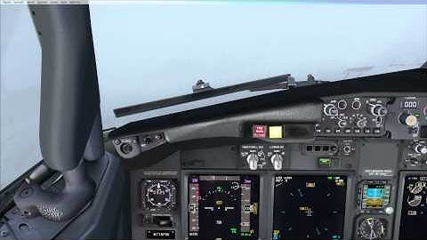 PMDG 737 NGX NDB approach, multiple failures, low visibility