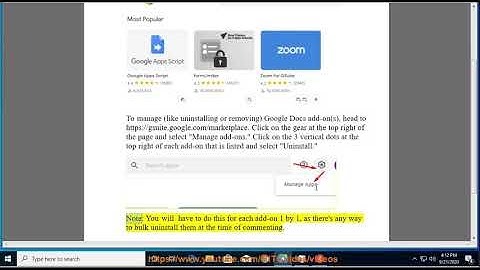 Remove/Uninstall Google Docs add-on on Windows 10 & Mac